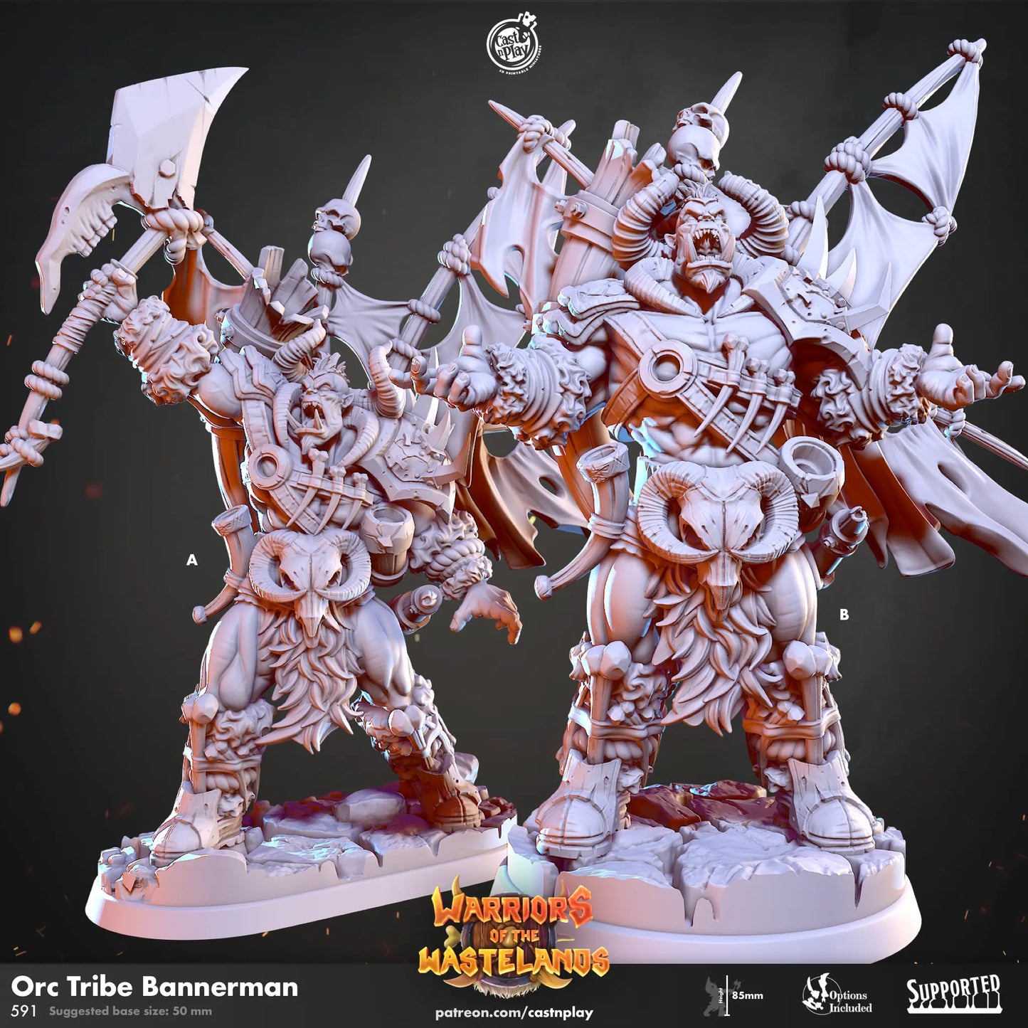Orc Tribe Bannerman of the Wasteland - The Print Tavern