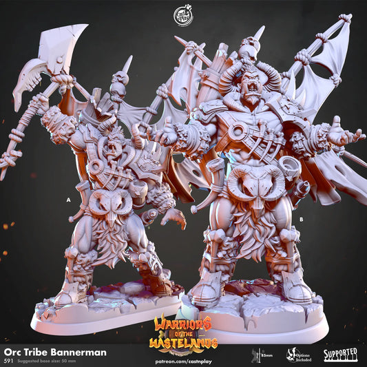 Orc Tribe Bannerman of the Wasteland - The Print Tavern
