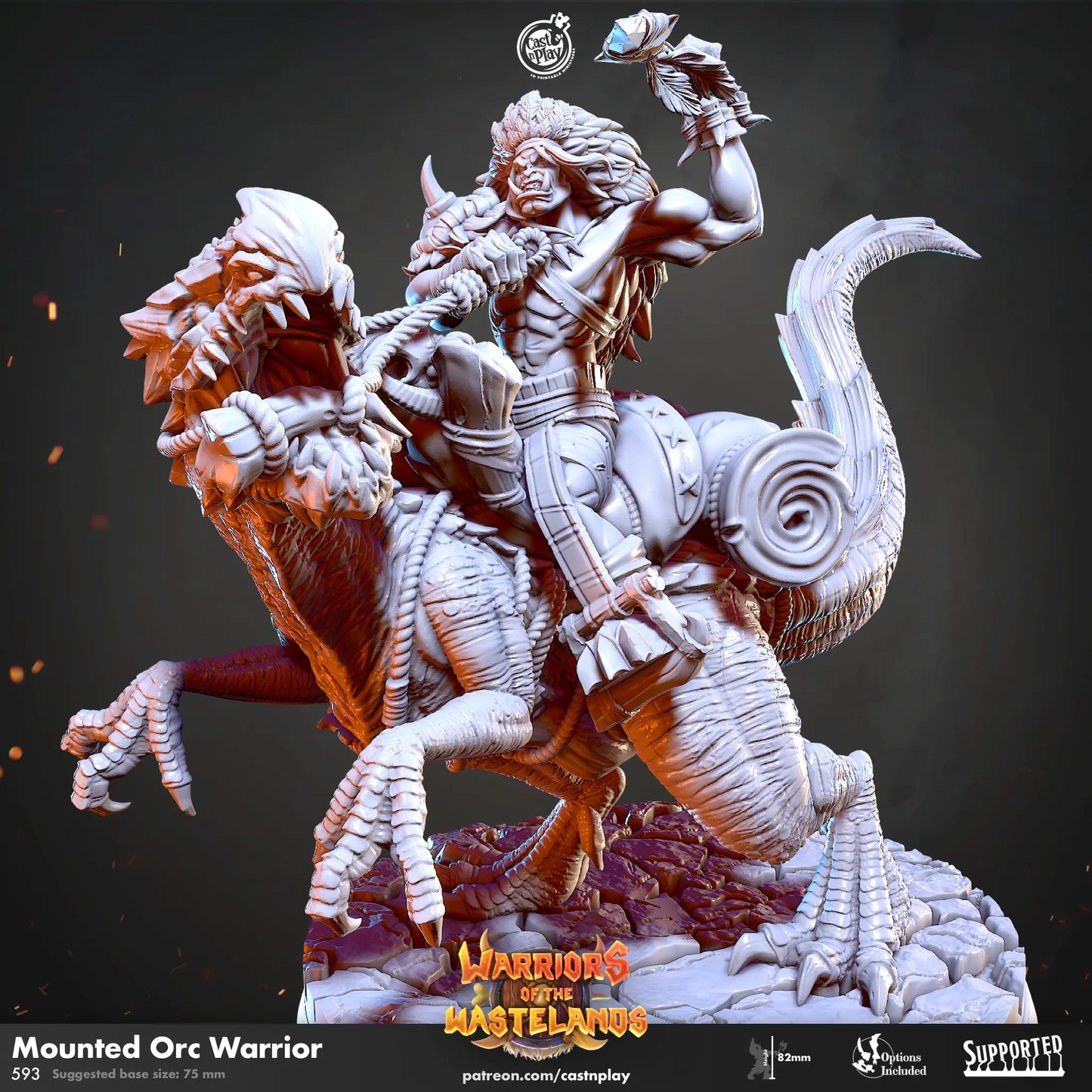 Mounted Orc Warrior - The Print Tavern