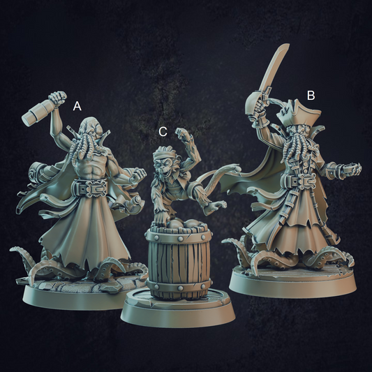 Pirate Captain - The Print Tavern D&D RPG Miniature