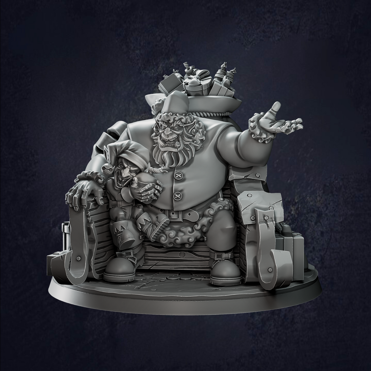 Orc Claus on Throne