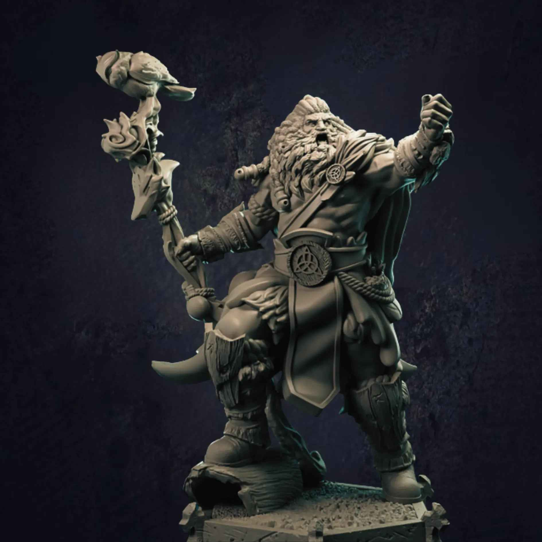 Miniature Viking Priest Lords Of Ragnarok - Échelle ~1/72 (20mm) - Awaken Realms Occasion