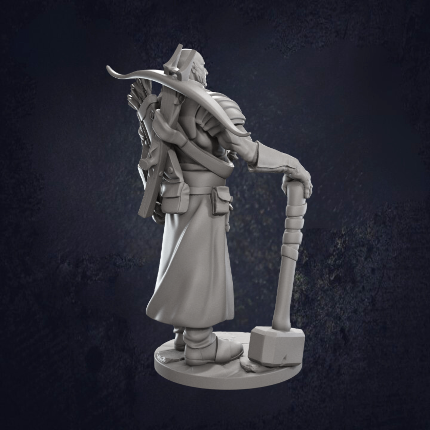 Blacksmith by day, fighter by night, Jeremiah and his warhammer and crossbow ready for any encounter.