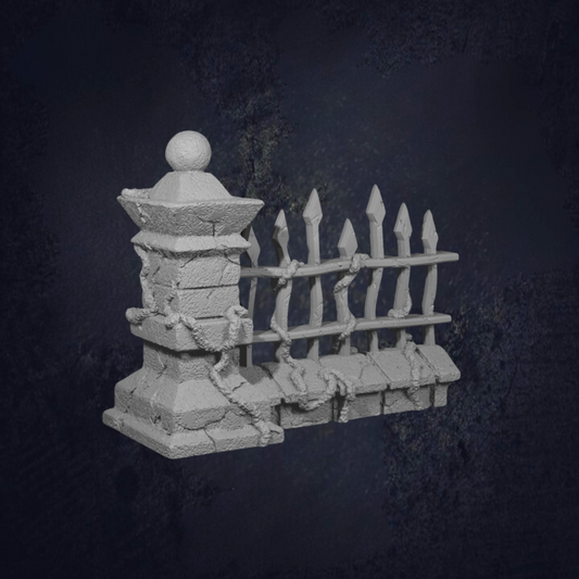Cemetery Gate and Fences - The Print Tavern D&D RPG Miniature