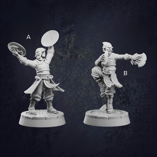 Oni Cymbal Striker Bard - The Print Tavern D&D RPG Miniature