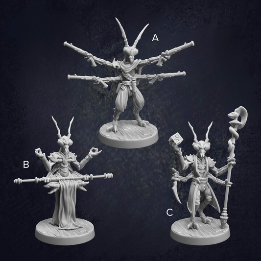 Thri-kreen Pirate Crew Wanderers - The Print Tavern D&D RPG Miniature