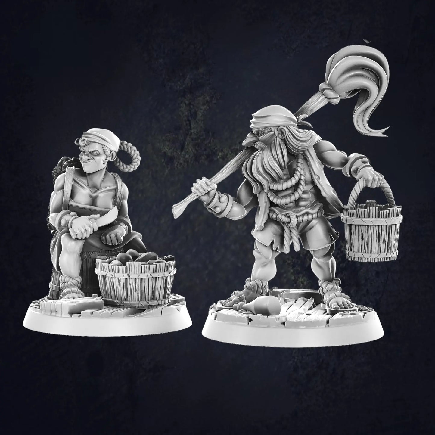 Dwarven Pirate Crew Dormak & Faern - The Print Tavern