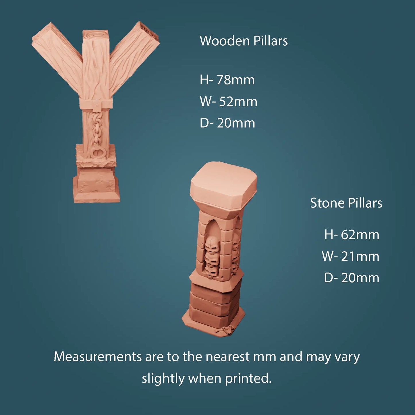 Wood & Stone Pillars - The Print Tavern
