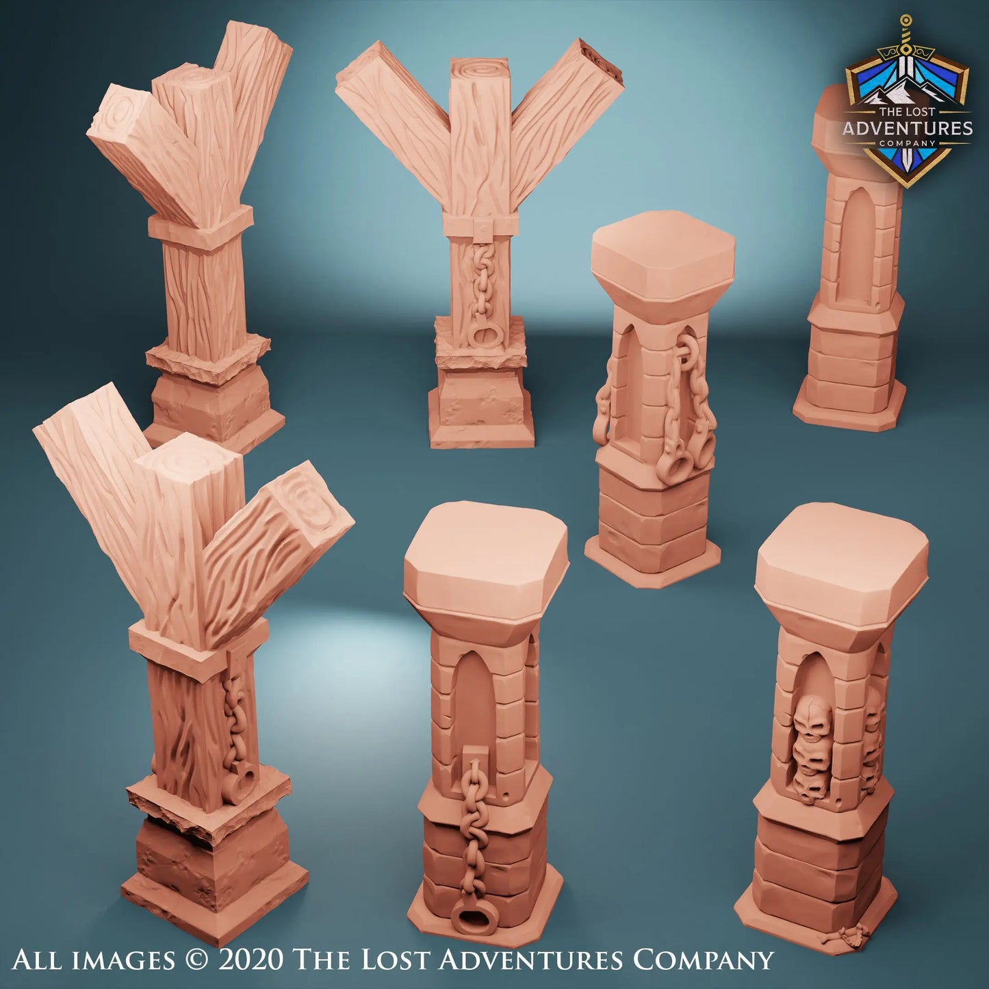 Wood & Stone Pillars - The Print Tavern