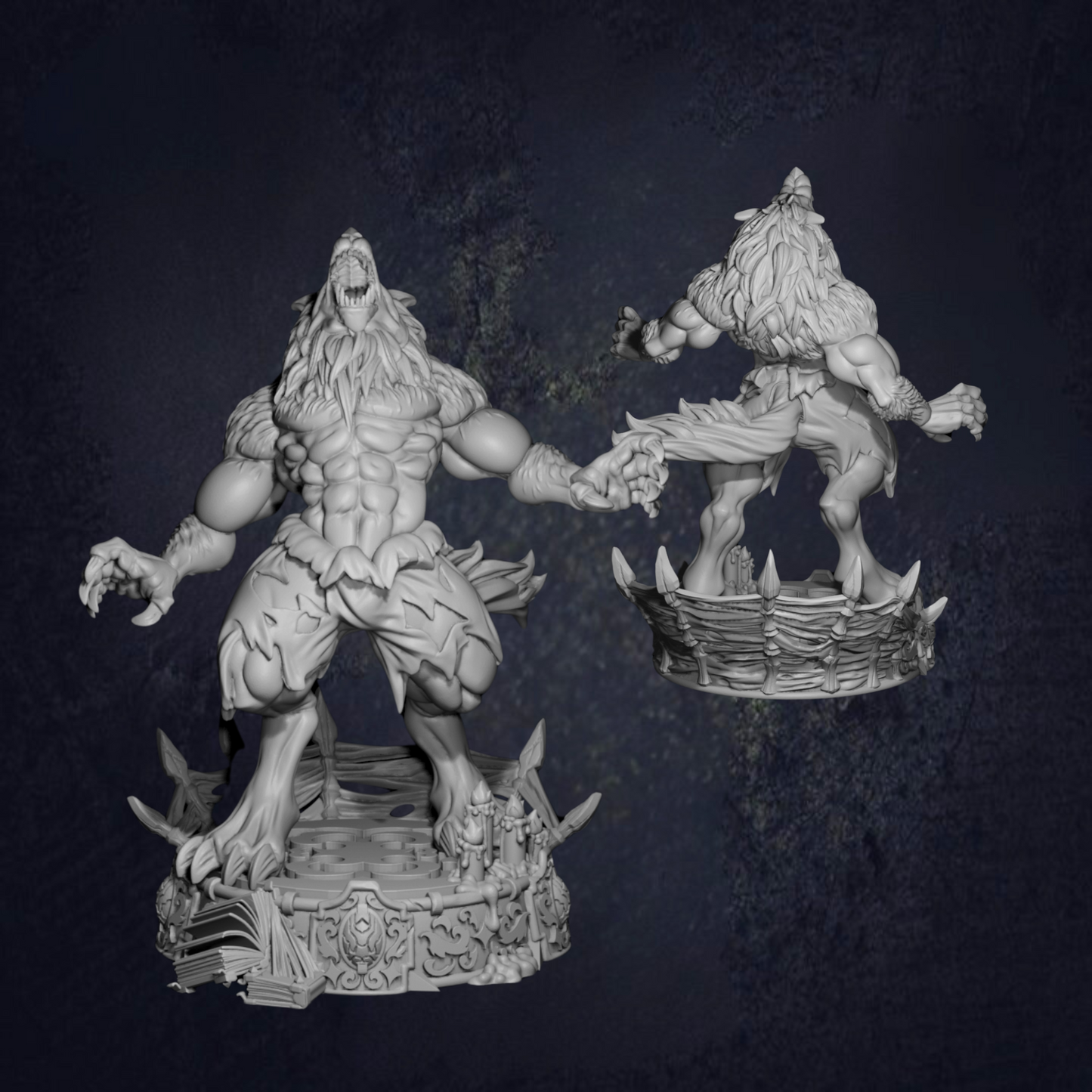 Wyett Werewolf Cast N Play DnD RPG Miniatures: Midnight Curse (Dungeons and Dragons, Pathfinder, Tabletop Games)