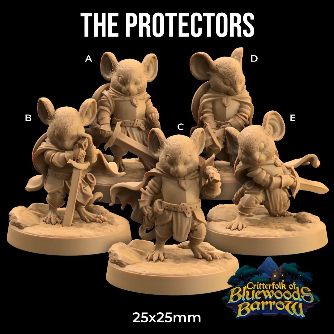 Mousefolk Fighters The Protectors - The Print Tavern