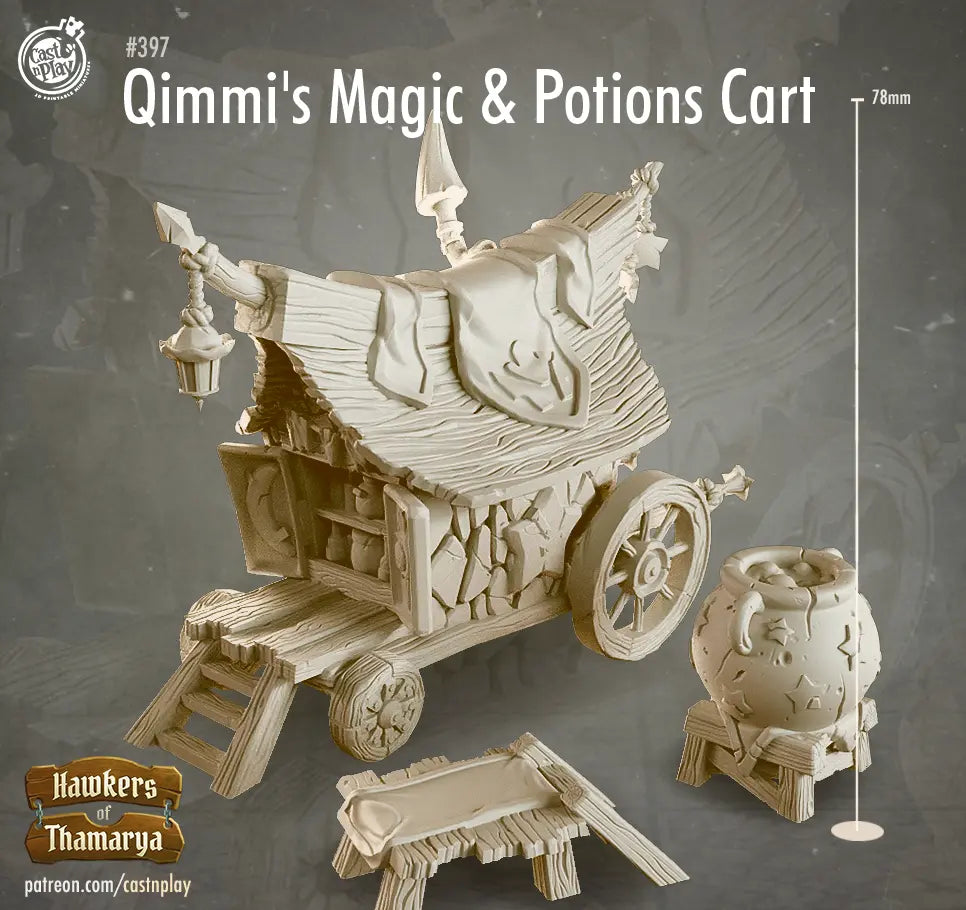 Qimmis Magic & Potions Cart - The Print Tavern
