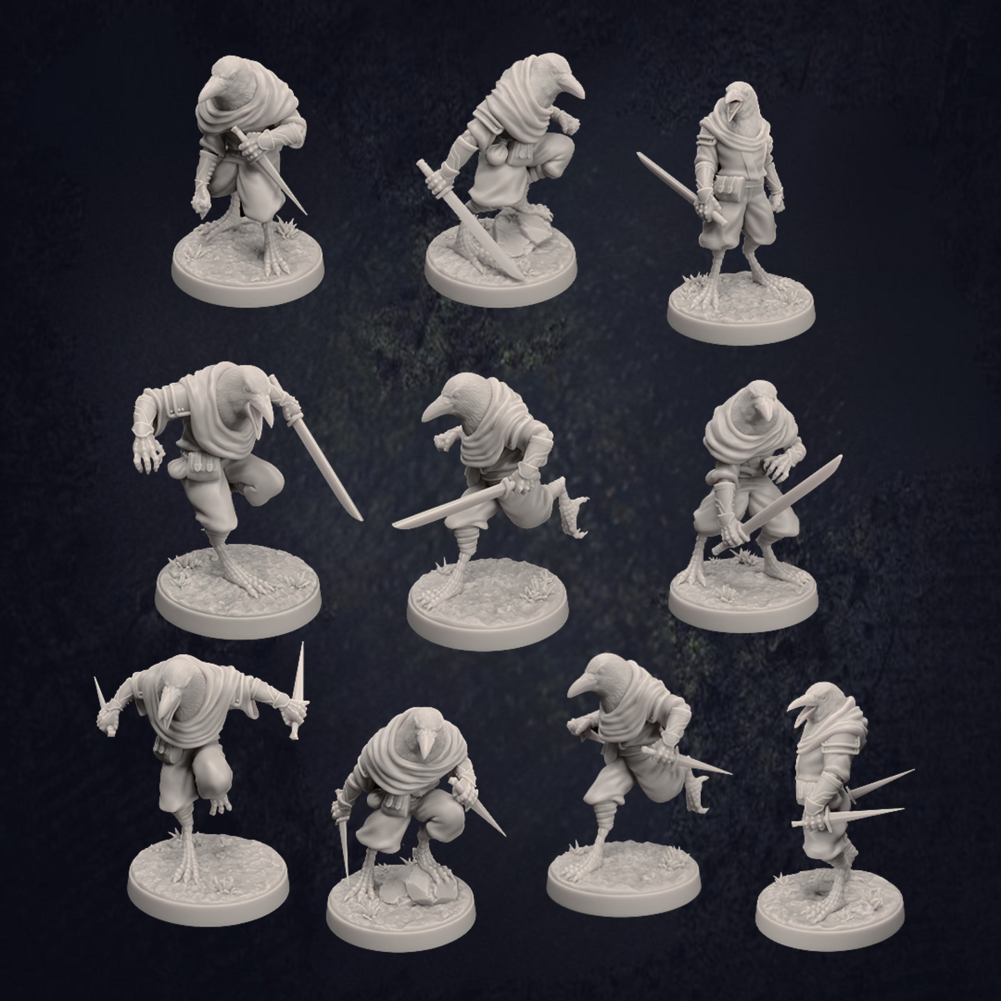 Kenku Ravenfolk Rogues and Fighters