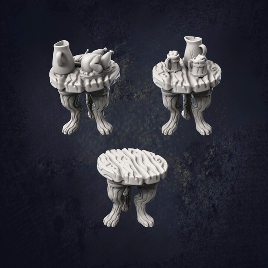 Tavern Tables and Stools - The Print Tavern D&D RPG Miniature