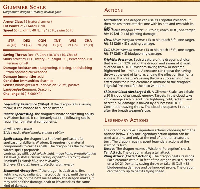 Glimmer Scale Dragon - The Print Tavern