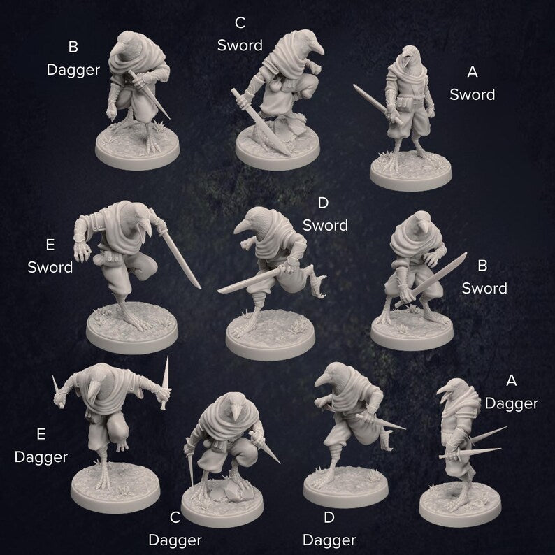 Kenku Ravenfolk Rogues and Fighters