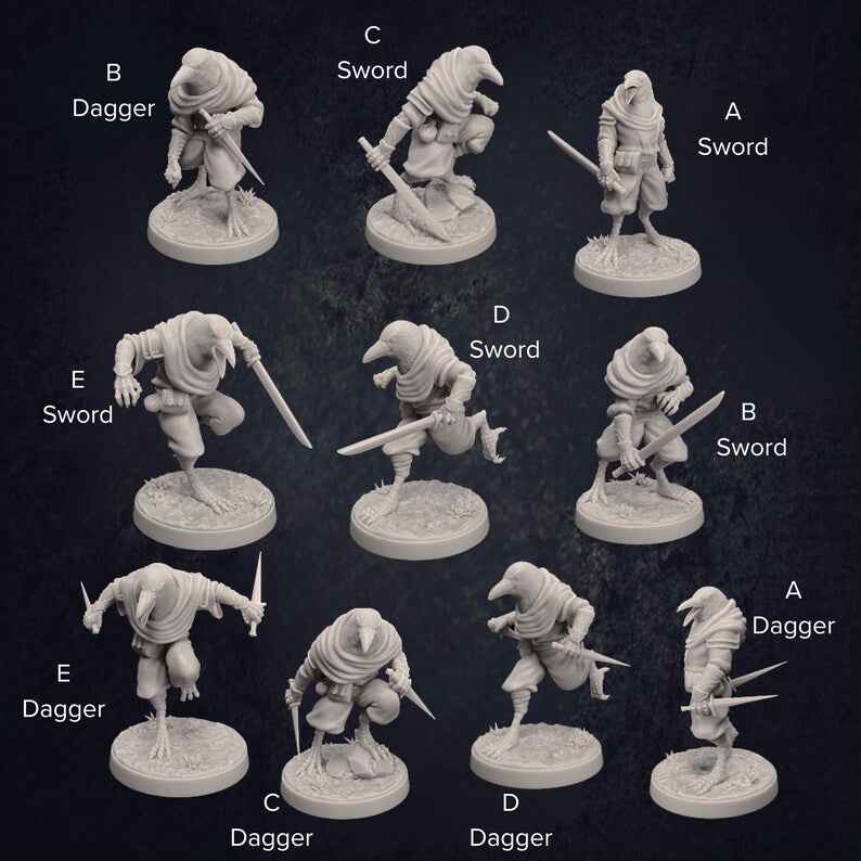 Kenku Ravenfolk Rogues and Fighters