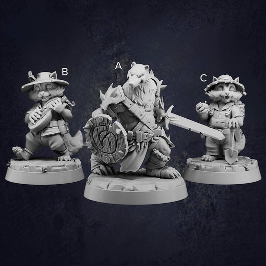 Burrower Heroes - The Print Tavern D&D RPG Miniature