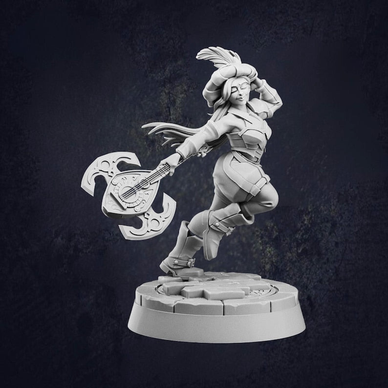 Female Human Lute Blade Bard