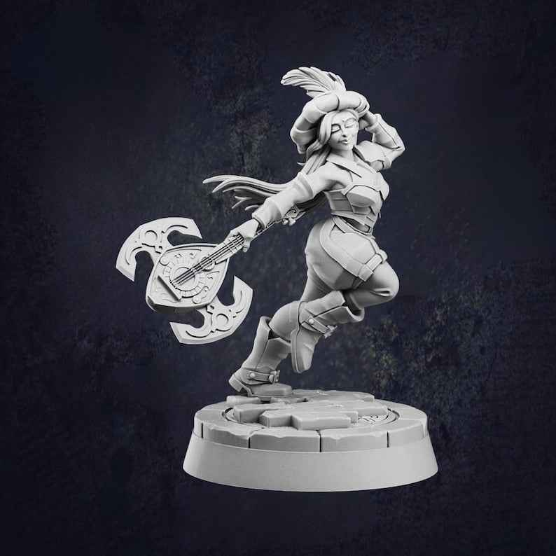 Female Human Lute Blade Bard