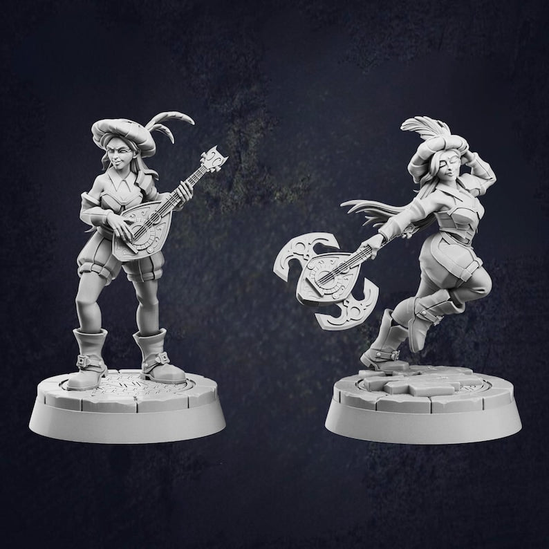 Female Human Lute Blade Bard