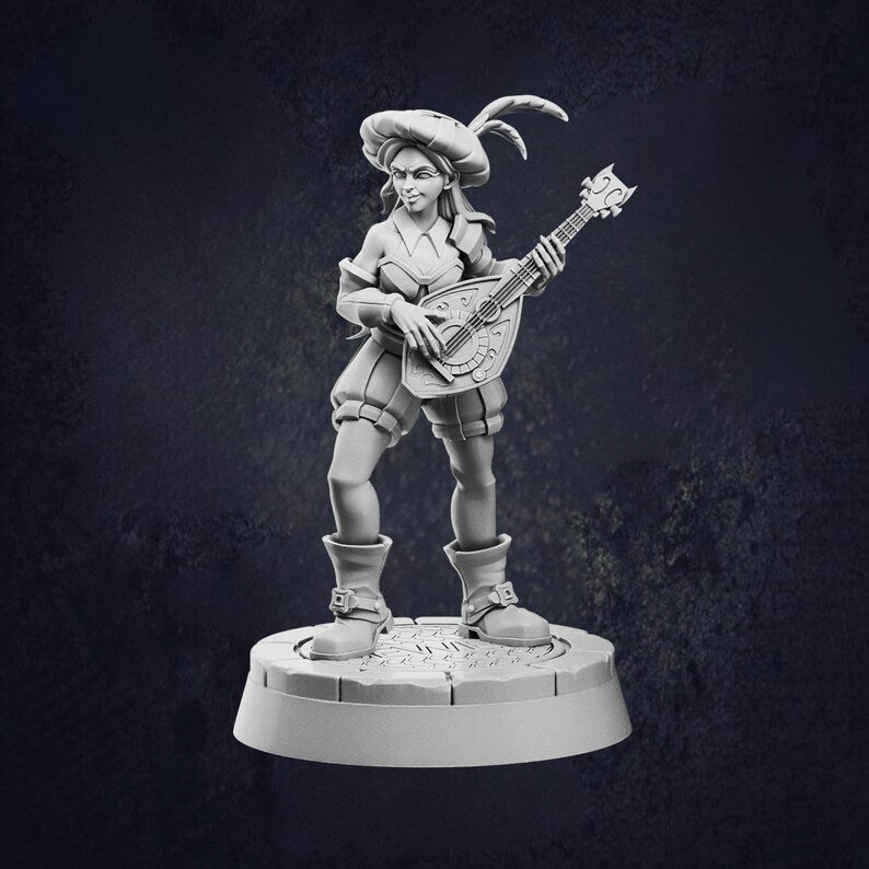 Female Human Lute Blade Bard