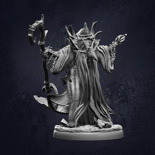Miserable Crone Necromancer - The Print Tavern D&D RPG Miniature