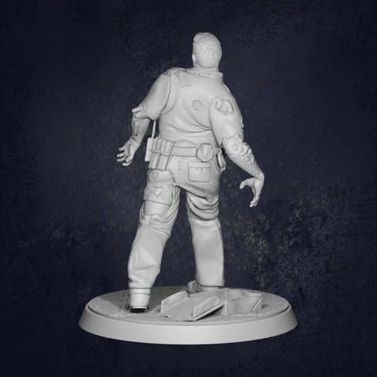 Zombie Police Officer - The Print Tavern D&D RPG Miniature
