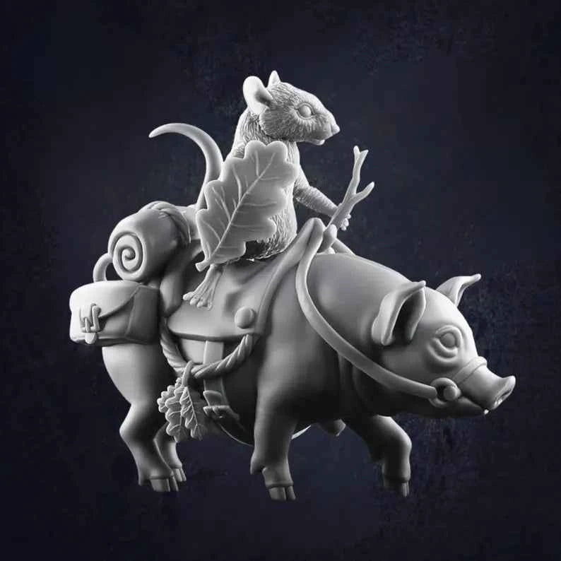 Mounted Jerbeen on Pig