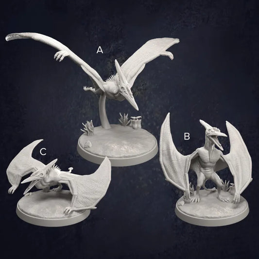 Pterodactyls - The Print Tavern RPG D&D Miniature