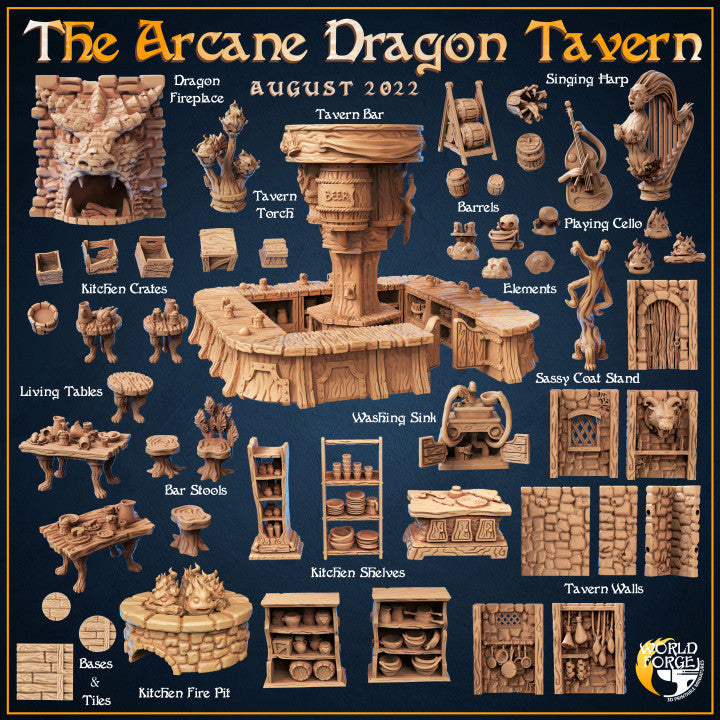 The Arcane Dragon Tavern - The Print Tavern D&D RPG Miniature