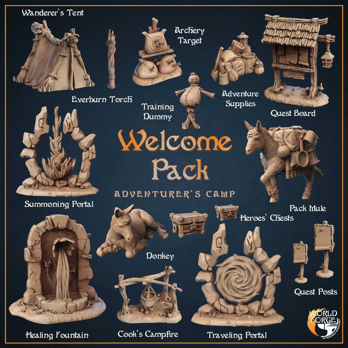 Adventurer's Camp - The Print Tavern D&D RPG Miniature