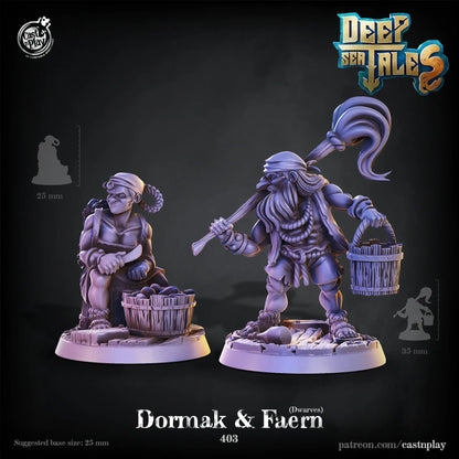 Dwarven Pirate Crew Dormak & Faern - The Print Tavern