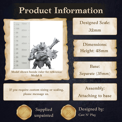 The image is a product information graphic that provides details about a model, including its dimensions, base, and assembly instructions.
