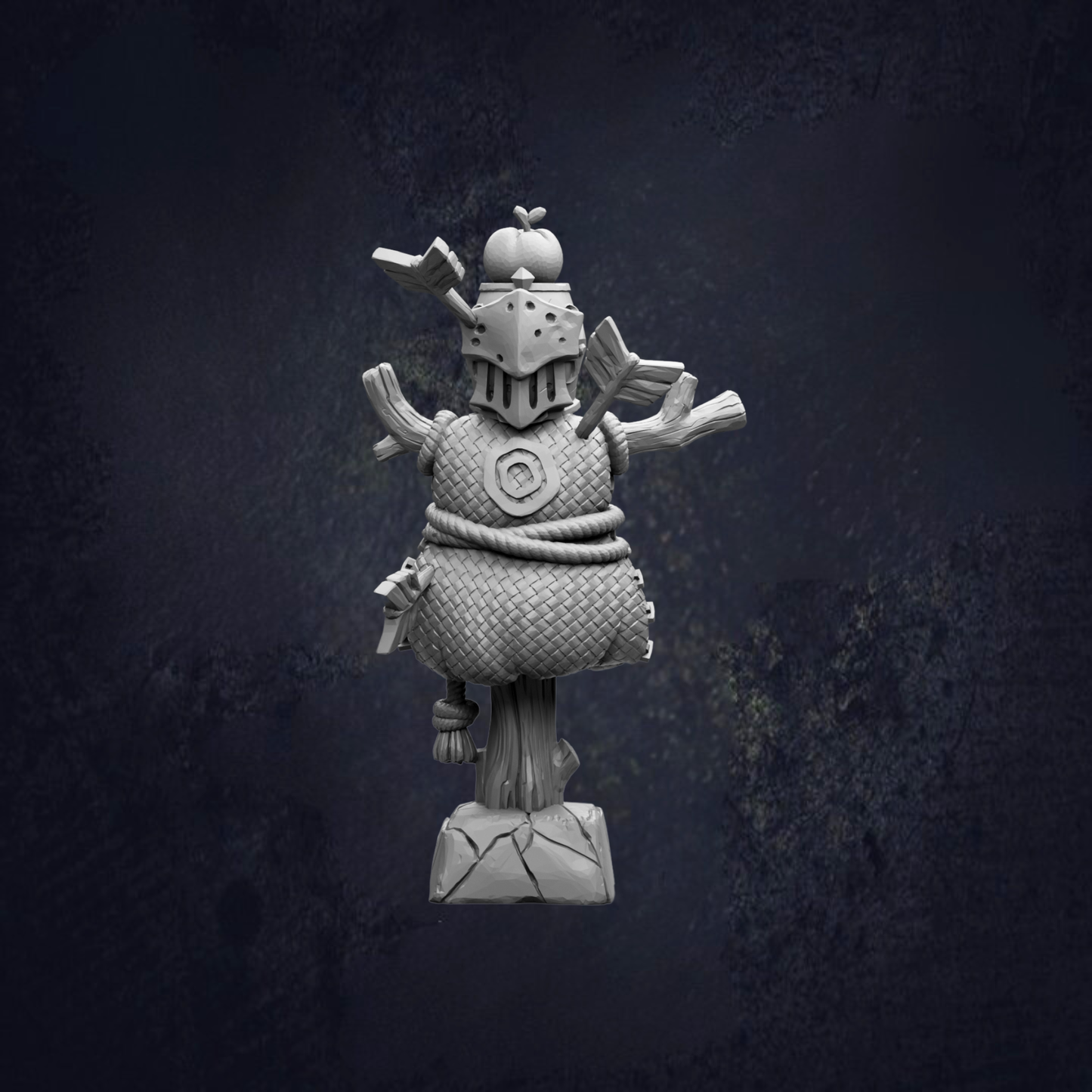 A 3D rendering of a whimsical, fantastical creature with a unique, intricate design and a pointed hat.