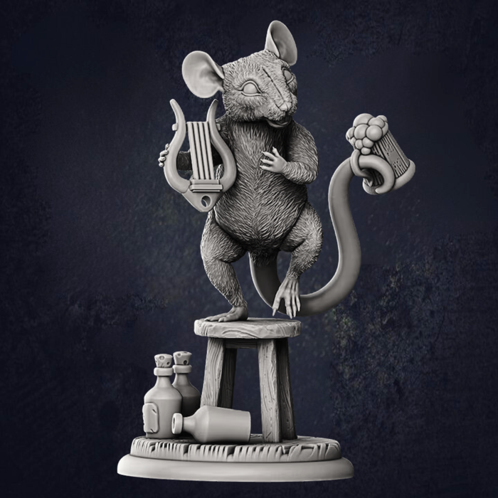 Jerbeen Bard Mouse - The Print Tavern D&D RPG Miniature