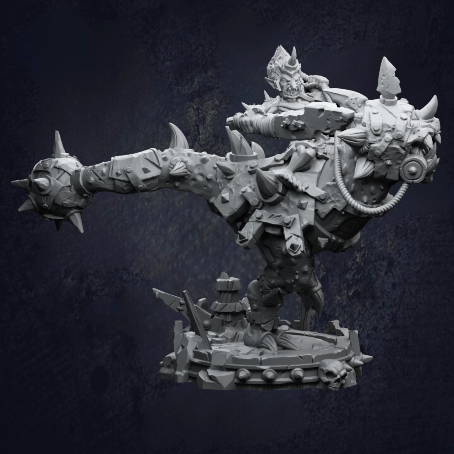 Armoured Dinosaur Mounted Goblin Rorg