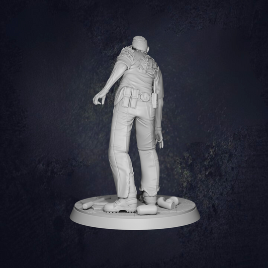 Zombie Police Officer - The Print Tavern D&D RPG Miniature