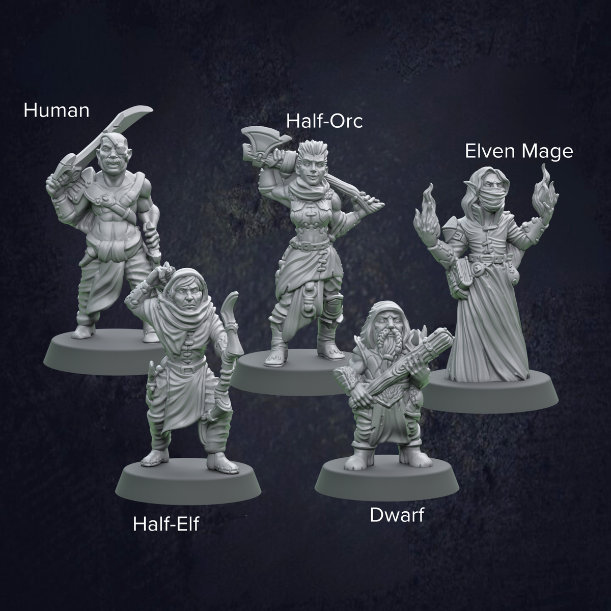Bandit Ambush Group RPG Miniature Set