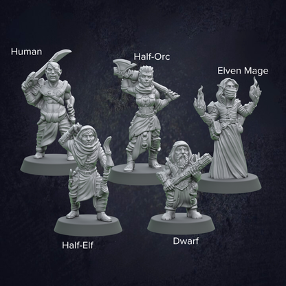 Bandit Ambush Group RPG Miniature Set