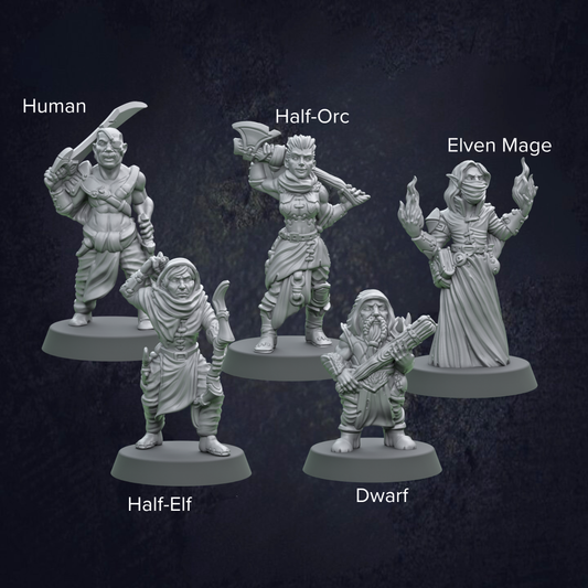 Bandit Ambush Group RPG Miniature Set