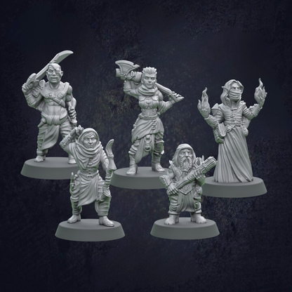 Bandit Ambush Group RPG Miniature Set