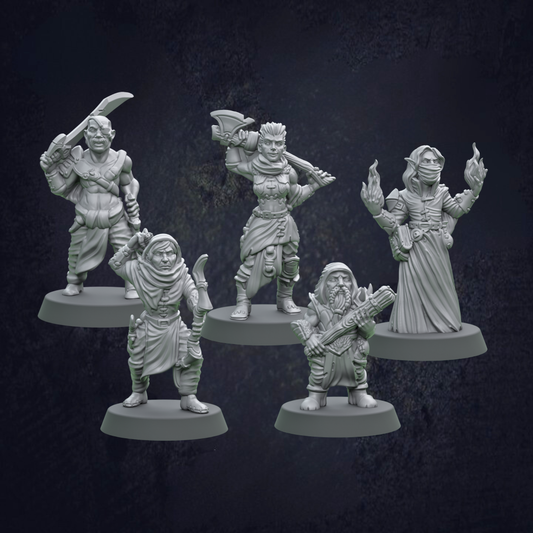 Bandit Ambush Group RPG Miniature Set
