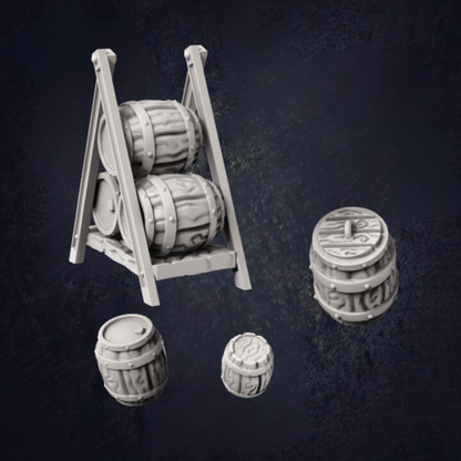 Beer Barrels - The Print Tavern D&D RPG Miniature