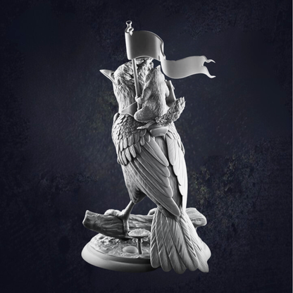 Blue Jay with Chipmunk Rider