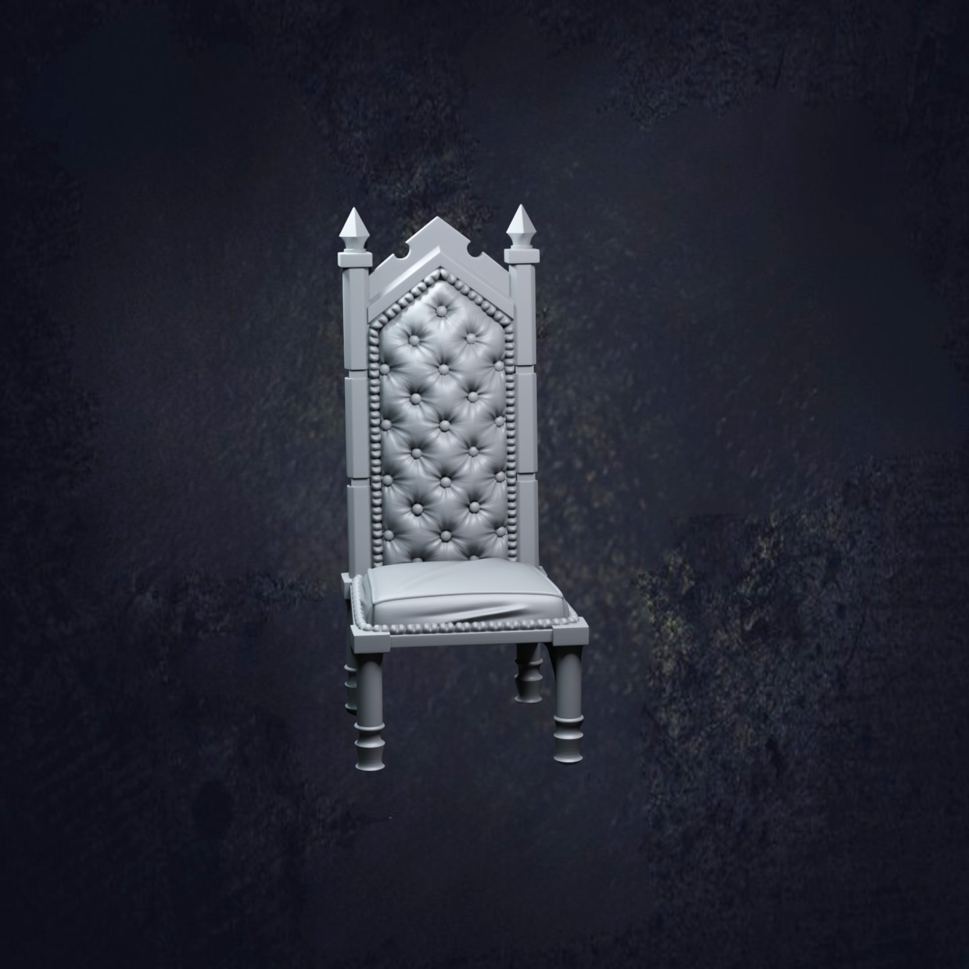 A royal chair which would fit into the kings royal bedroom, or a royal banquet scene