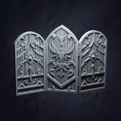 A privacy screen fitting for any royal residence in D&D or other TTRPGs