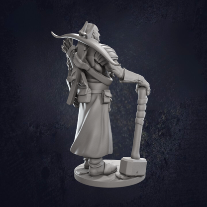 Blacksmith by day, fighter by night, Jeremiah and his warhammer and crossbow ready for any encounter.