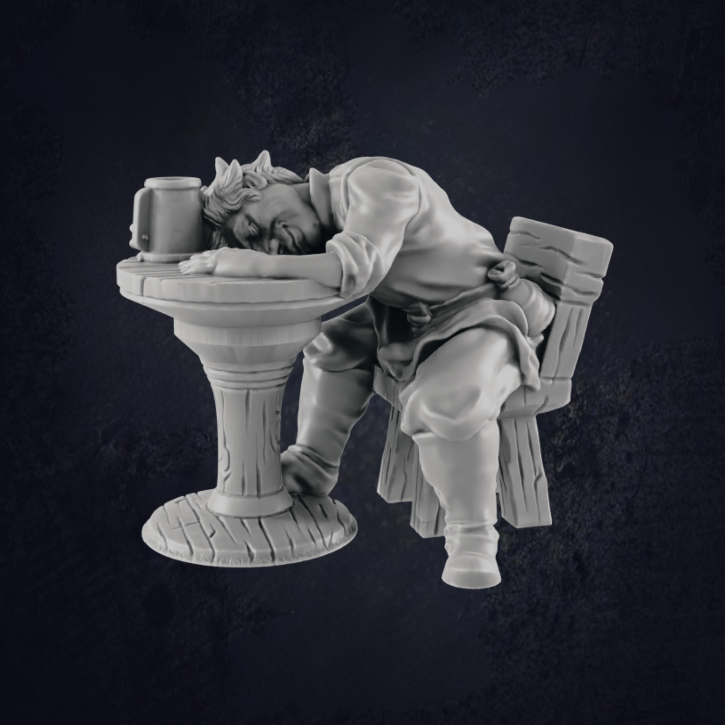 Human Drunkard at Table