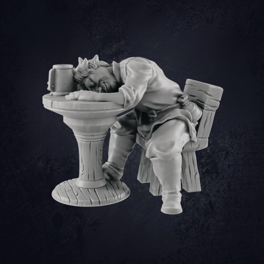 Human Drunkard at Table